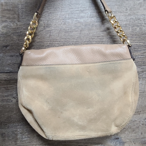 Michael Kors Suede Leather Shoulder Bag - Picture 4 of 9